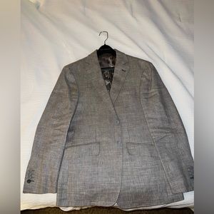 Tan Linen/Polyester JOE by Joseph Abboud 38S Slim Fit Sports Coat